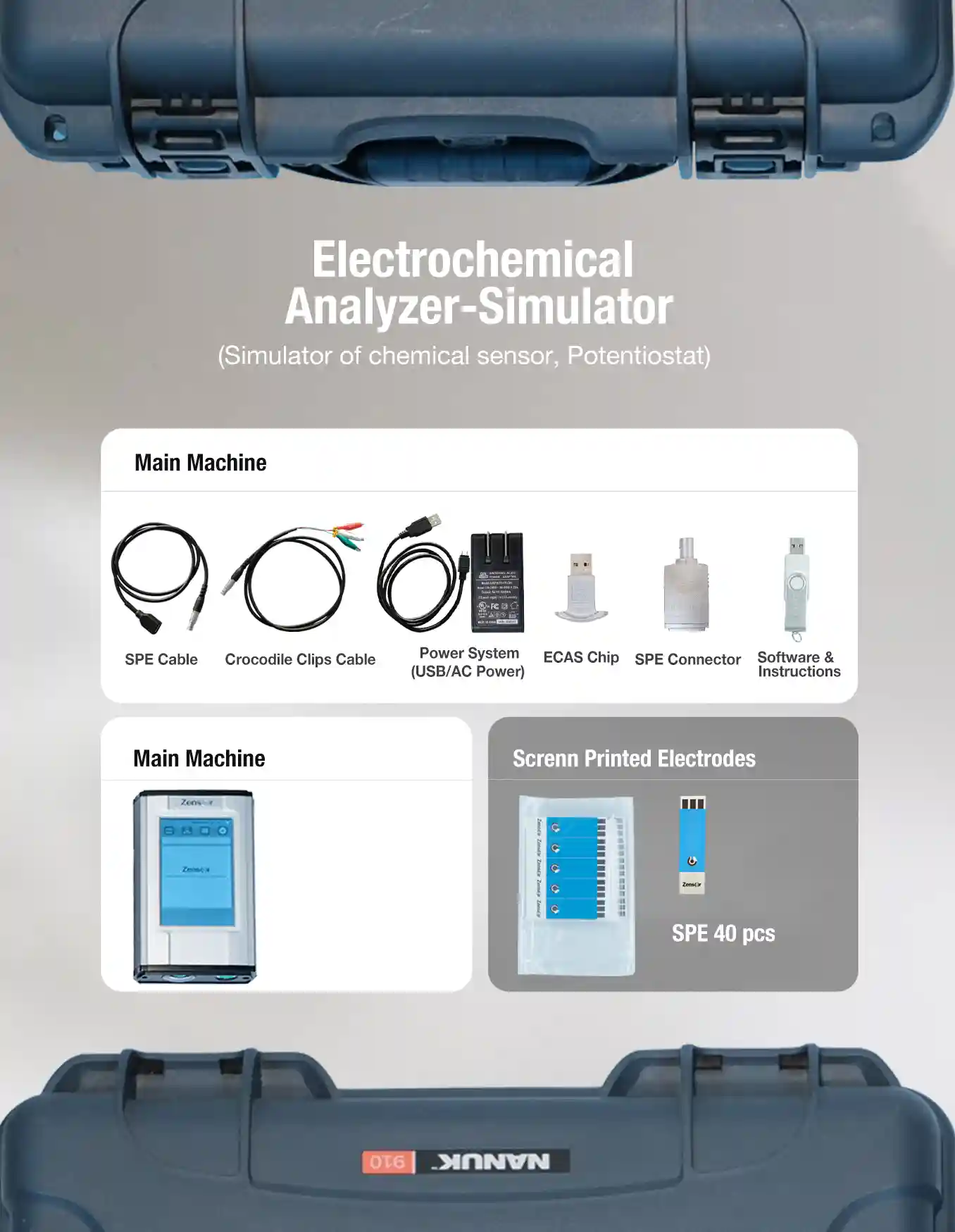 電化學模擬器/分析儀/工作站的配件介紹-Zensor R&D-ECAS100