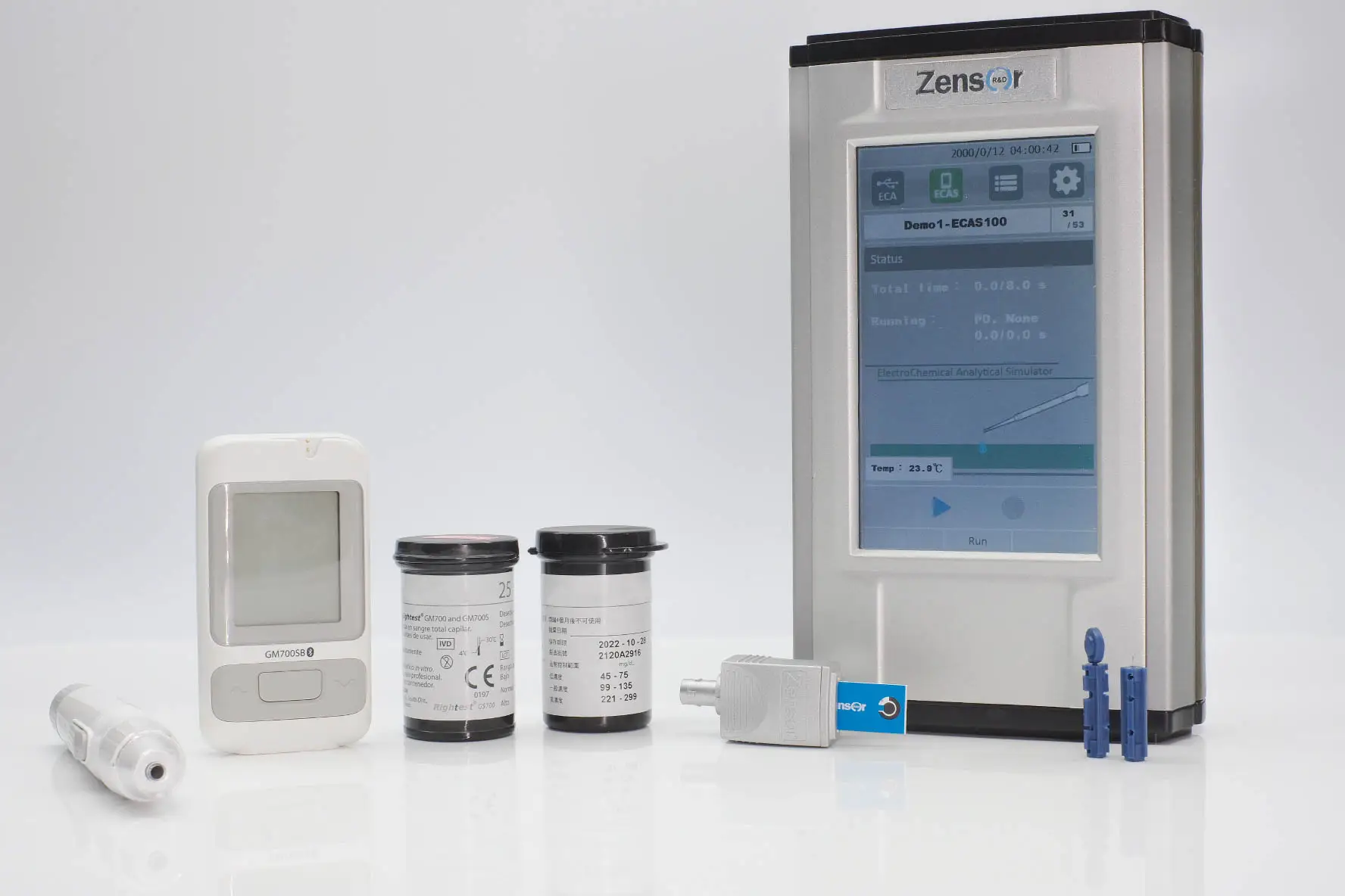 application for product development /medical device/glucose meter of electrochemical potentiostat/simulator-Zensor R&D-ECAS100