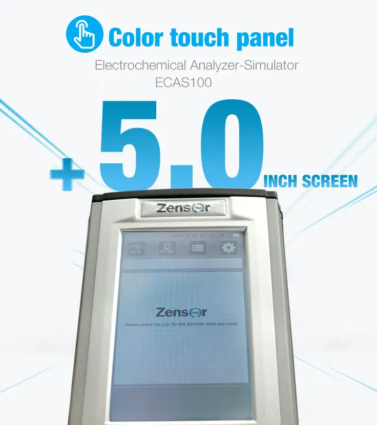  5.0寸觸控熒幕的電化學模擬器/分析儀/工作站-Zensor R&D-ECAS100